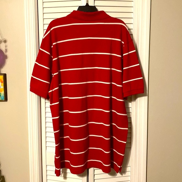 NWOT Mens Chaps Big & Tall Polo Shirt. Sz. 2XLT, Red/White - Picture 2 of 7
